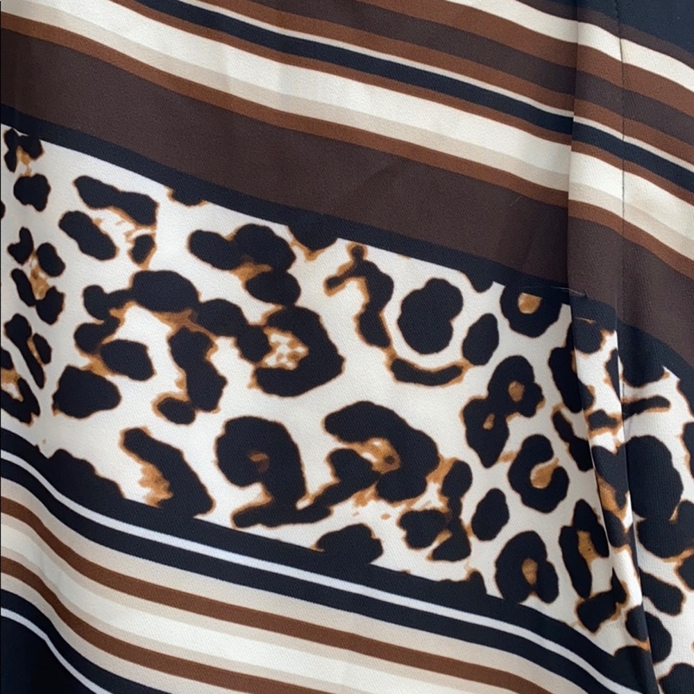 Dkny Mixed Animal Print Midi Asymmetrical Skirt - Picture 5 of 8